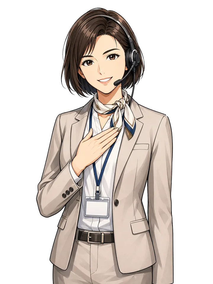 やわらかな受付スタッフ